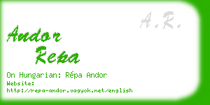 andor repa business card